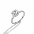 Moissanite Square Ring