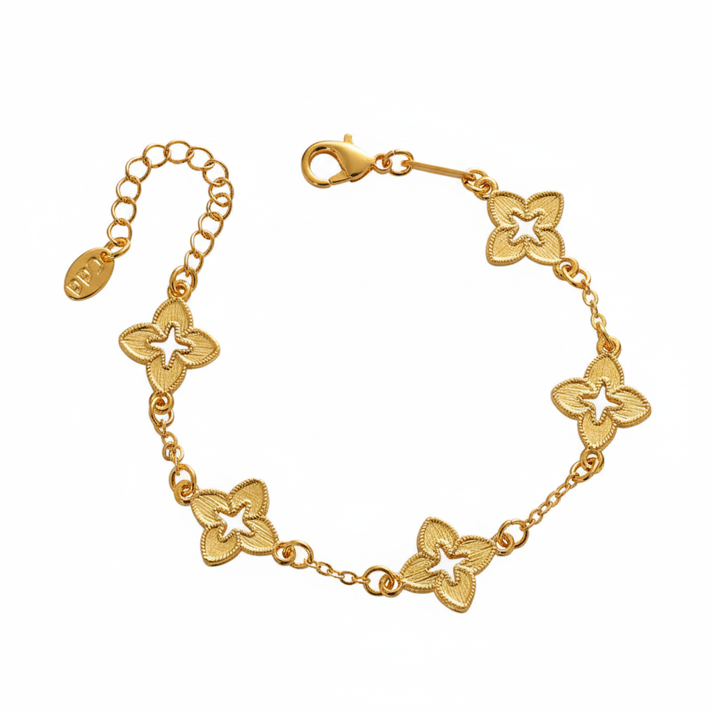 Lucky Clover Gold Plated Bracelet