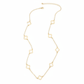 18K Plated Gold Four Leaf Clover Necklace