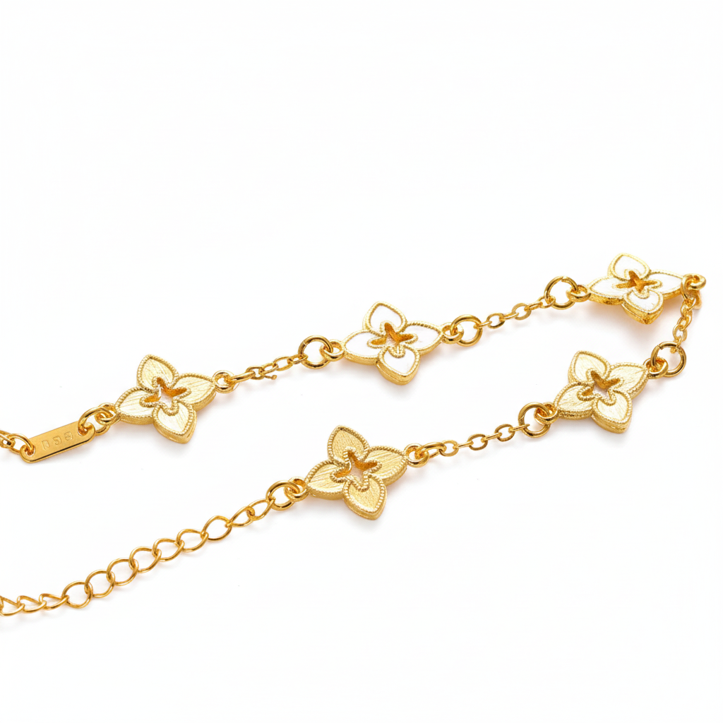 Lucky Clover Gold Plated Bracelet